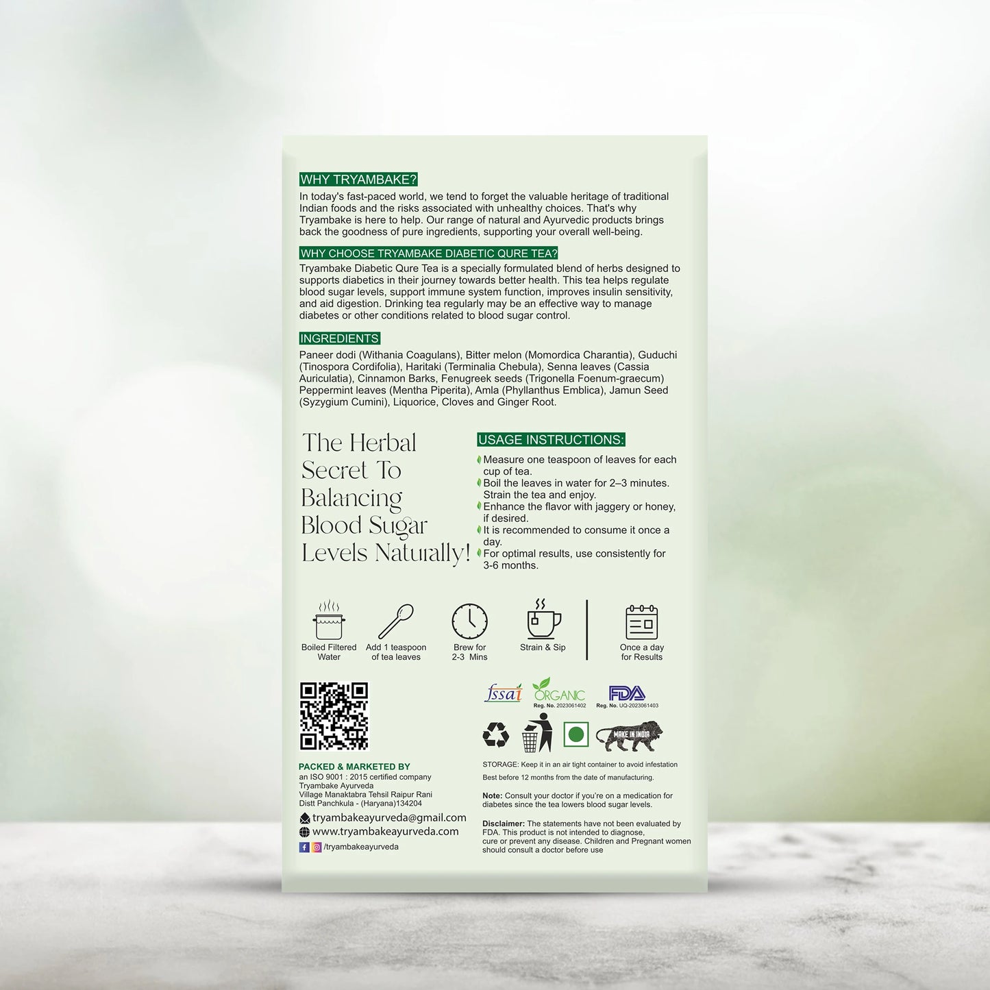 Tryambake Ayurveda Diabetic Qure Tea
