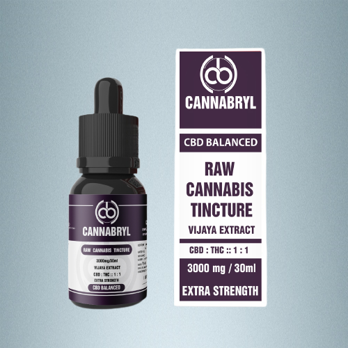 CANNABRYL-Raw Vijaya Tincture| CBD:THC 1:1 3000mg cannabinoids