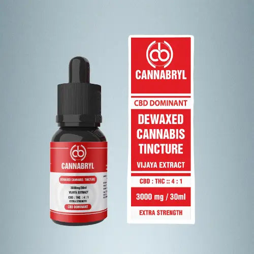 CANNABRYL-Dewaxed Vijaya Tincture| CBD:THC 4:1| 3000mg