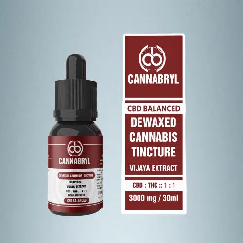CANNABRYL-Dewaxed Vijaya Tincture| CBD:THC 1:1| 3000mg
