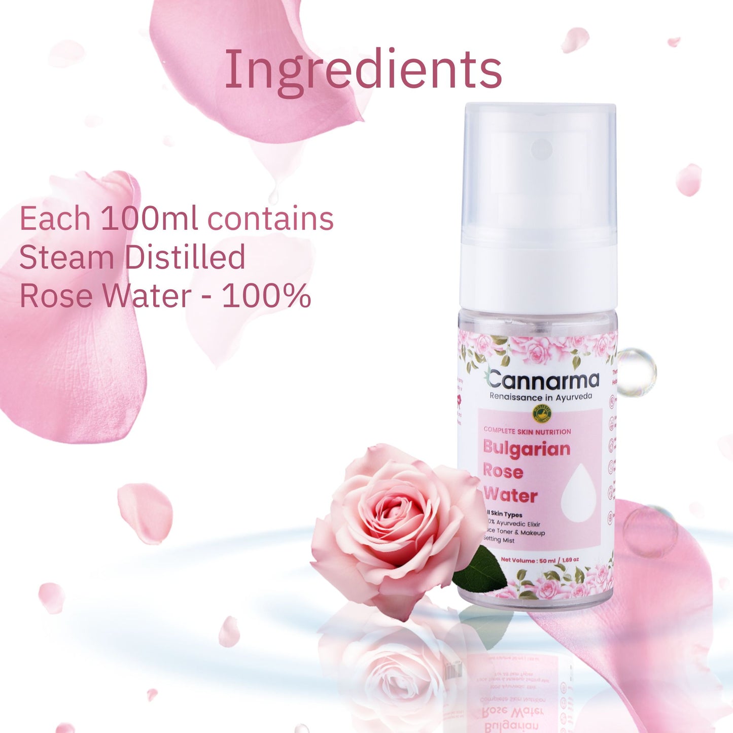 Cannarma Bulgarian Rose Water Spray