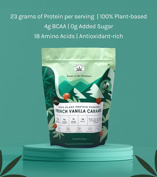 CANNABLISS- HEMP PROTEIN POWDER - FRENCH VANILLA CARAMEL