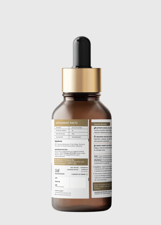 Miracles Mushroom - Tremella Mushroom Liquid Extract - 30ml