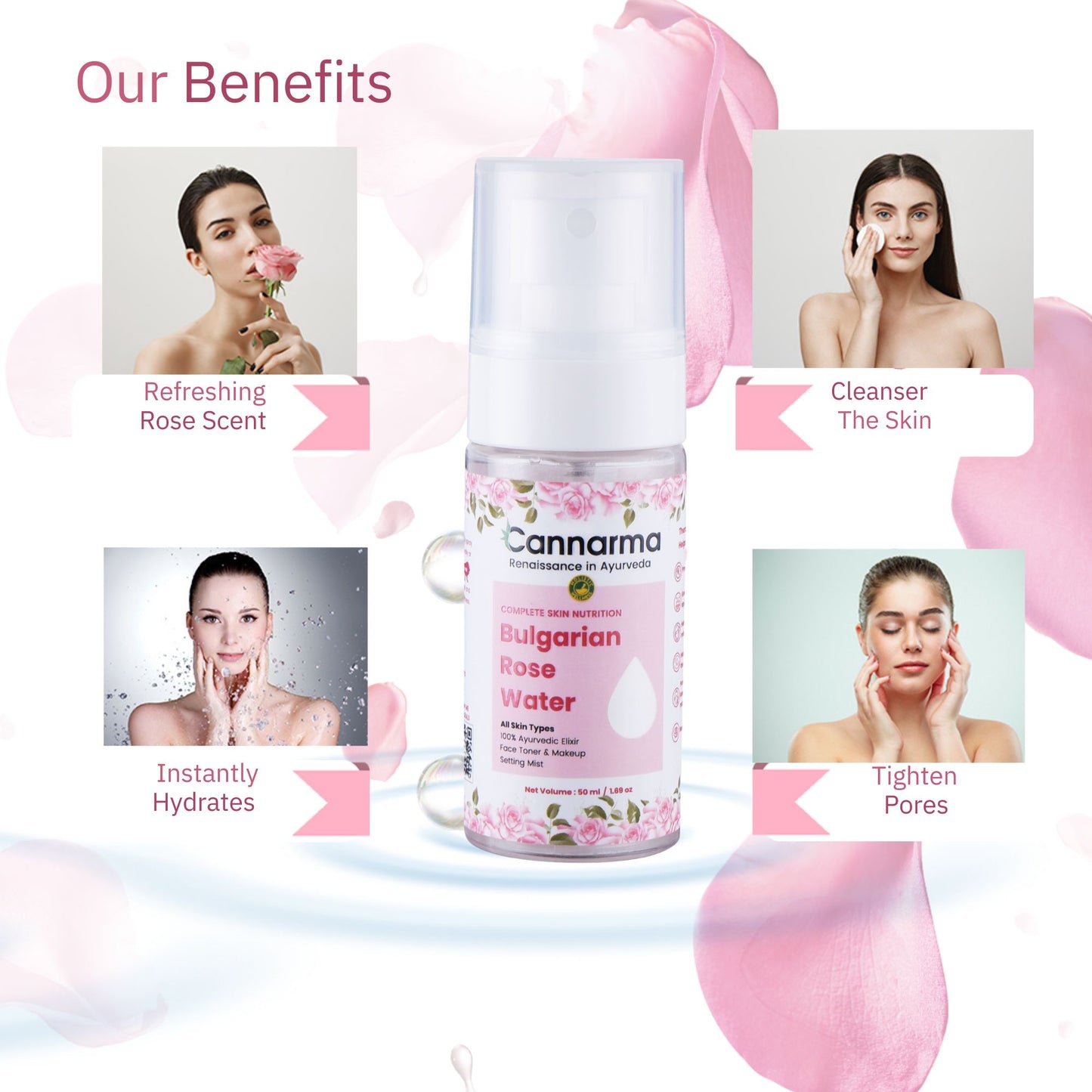 Cannarma Bulgarian Rose Water Spray