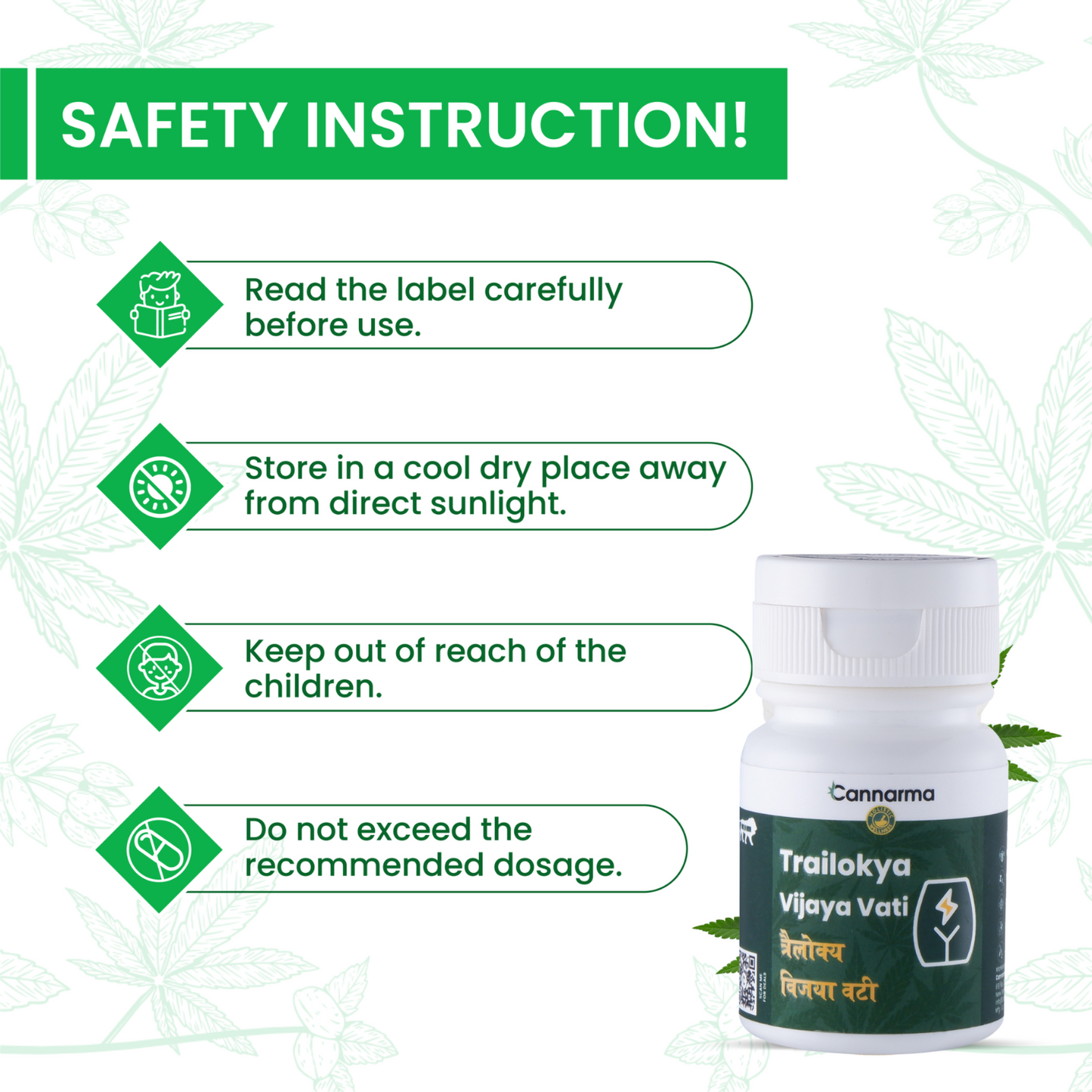 Cannarma Trailokya Vijaya Vati Pain Relief Tablet