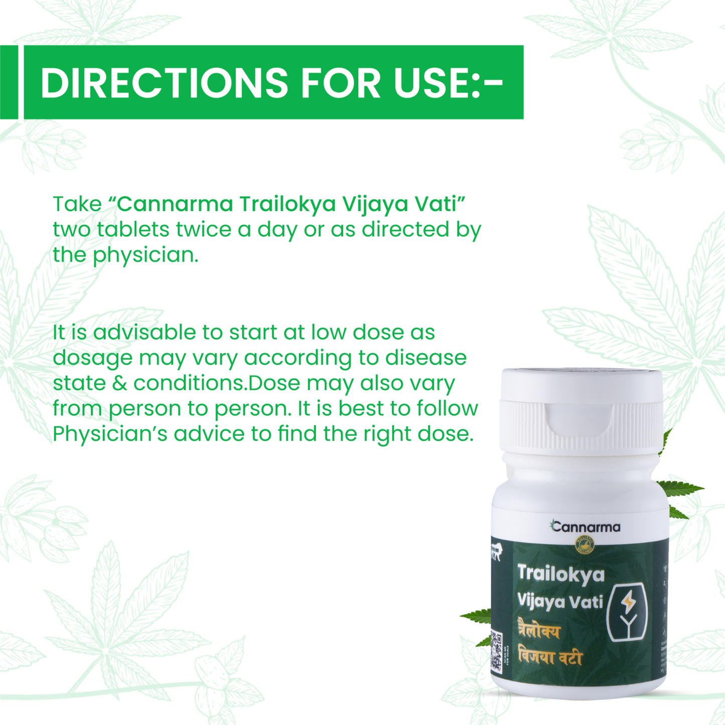 Cannarma Trailokya Vijaya Vati Pain Relief Tablet