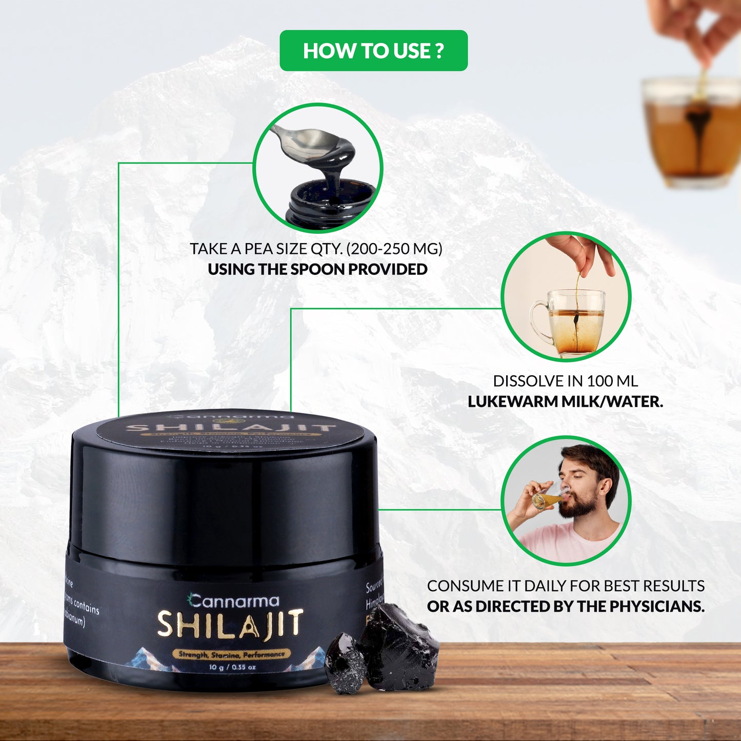 Cannarma Pure Himalayan Shilajit/Shilajeet Resin