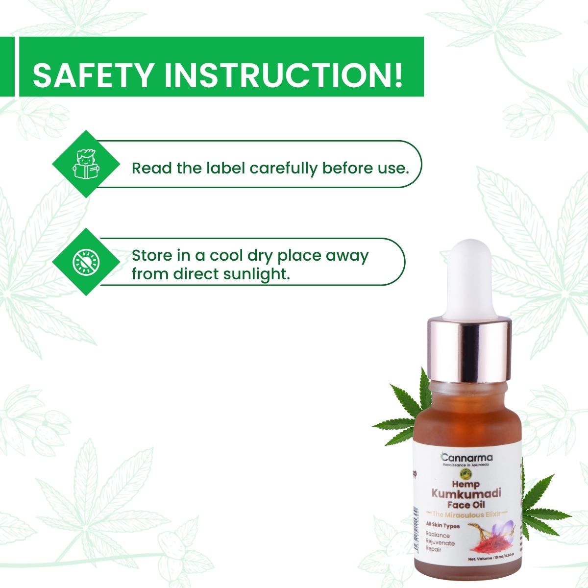 Cannarma Hemp Kumkumadi Tailam Face Oil