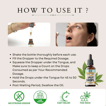 Cannazo - Uplift Drops (THC Dominant Medical Cannabis Tincture Mood Lifters)