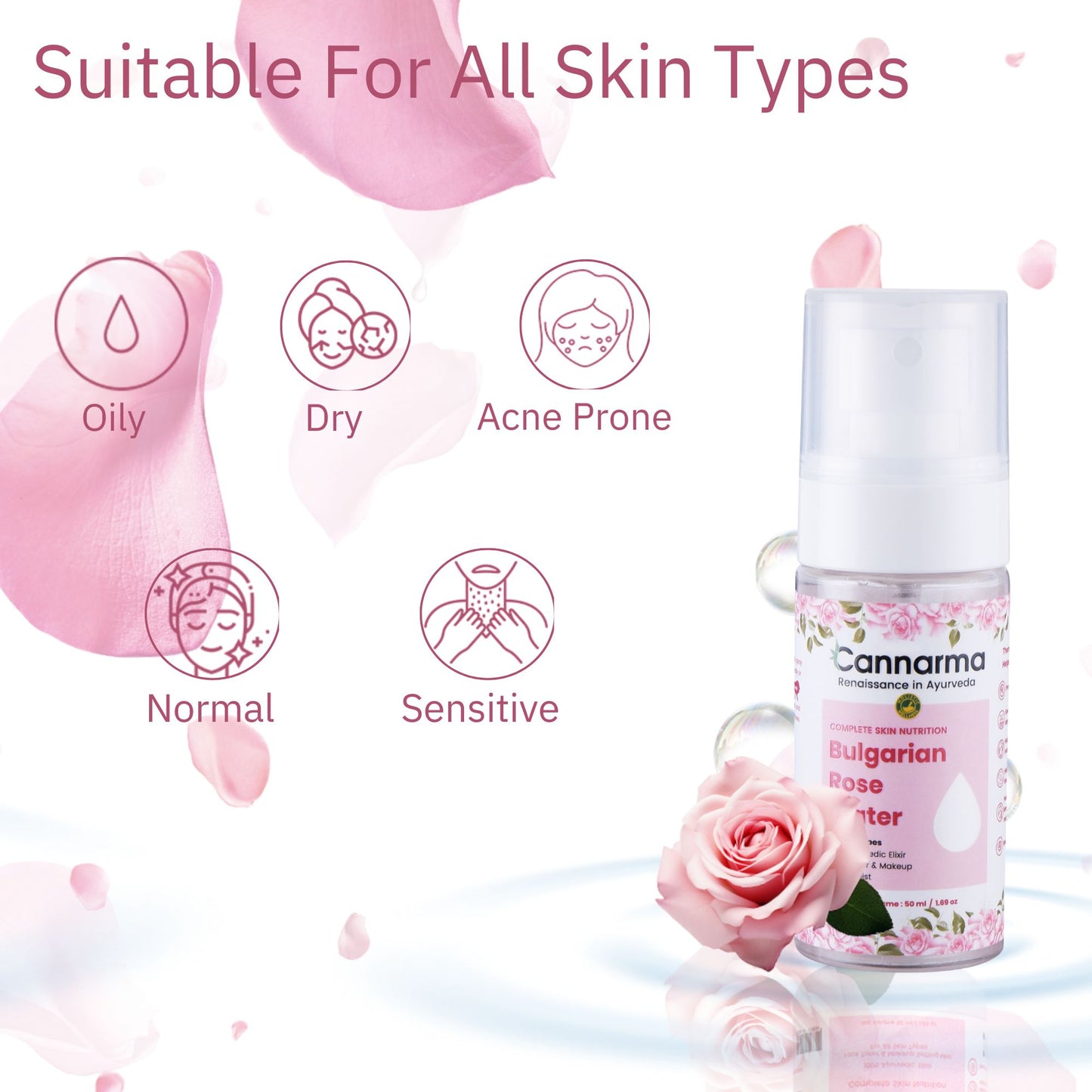 Cannarma Bulgarian Rose Water Spray