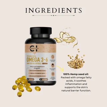 Cannazo OMEGA 3-6 - Hemp Seed Oil Softgels
