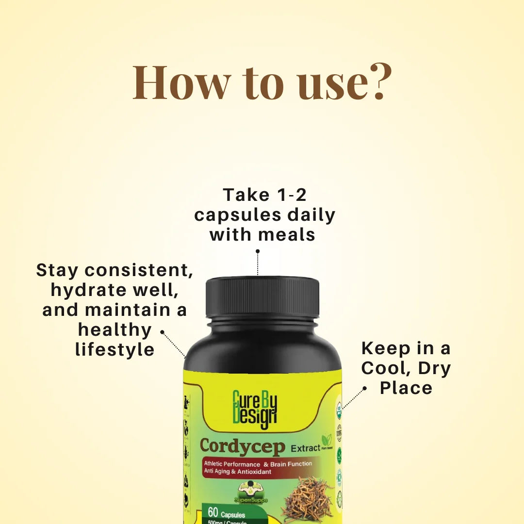 CURE BY DESIGN Cordyceps– Boost Your Energy & Endurance Naturally