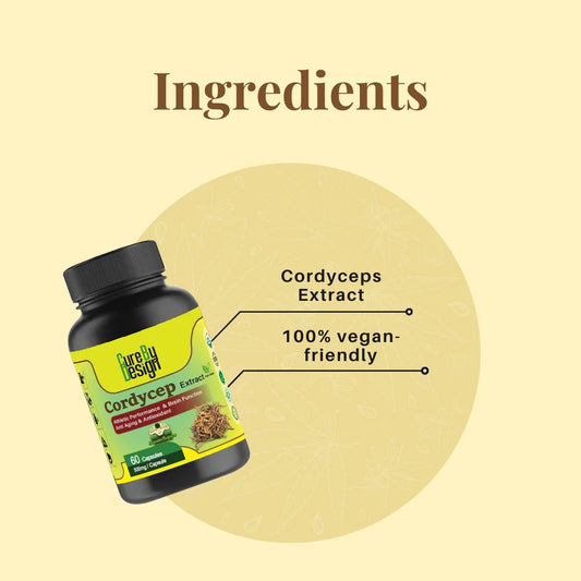 CURE BY DESIGN Cordyceps– Boost Your Energy & Endurance Naturally