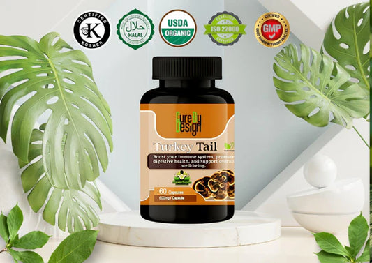 Cure by Design – Turkey Tail Capsules Naturally Support Immunity | Reduce Inflammation | Enhance Vitality