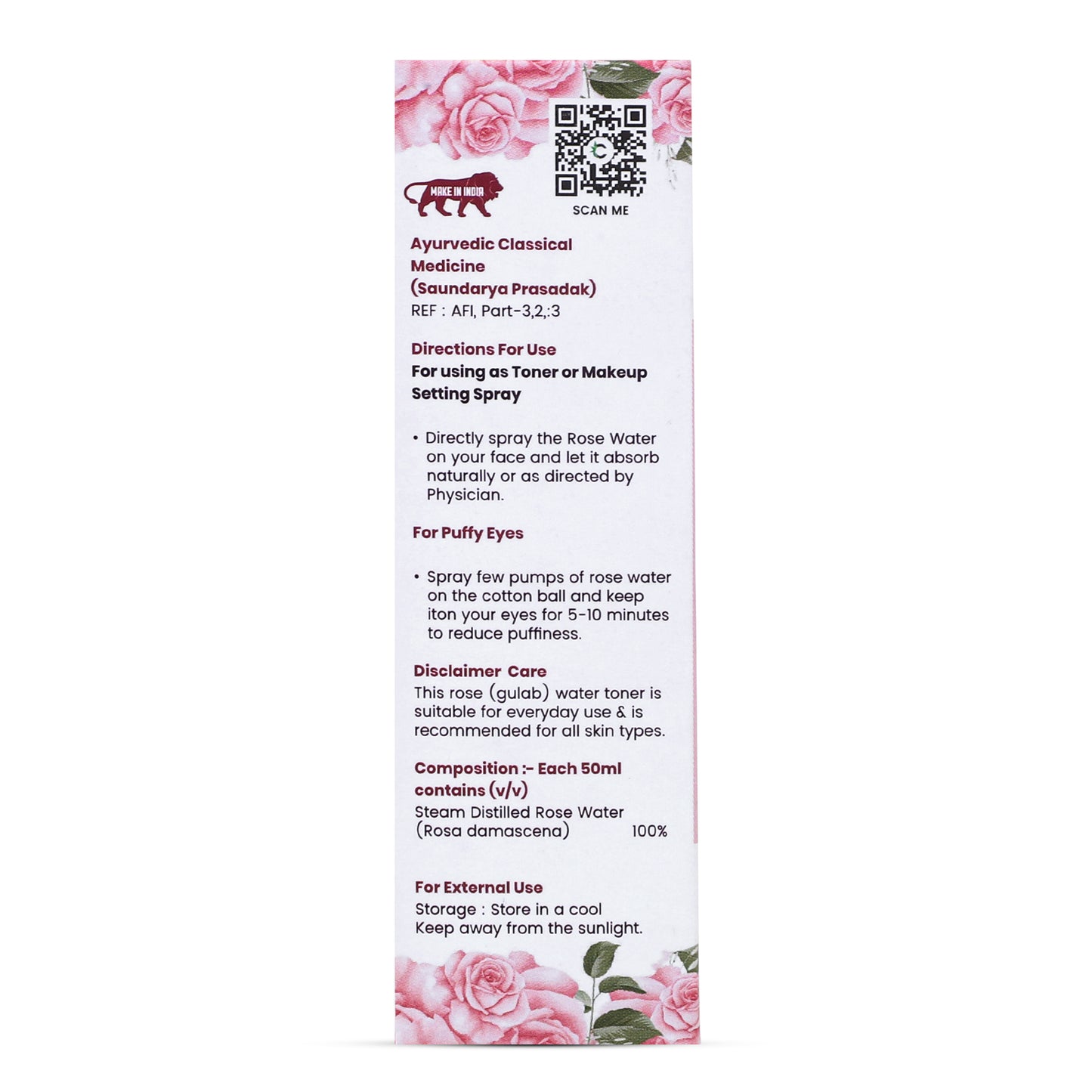 Cannarma Bulgarian Rose Water Spray