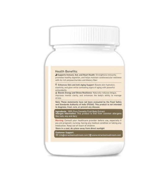 Miracles Mushroom - Tremella Mushroom Extract Capsules - 60 Capsules