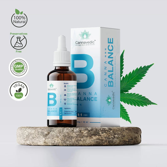CANNAVEDIC-CannaBalance THC+CBD Oil (1:1|THC:CBD)1000mg | 10ml
