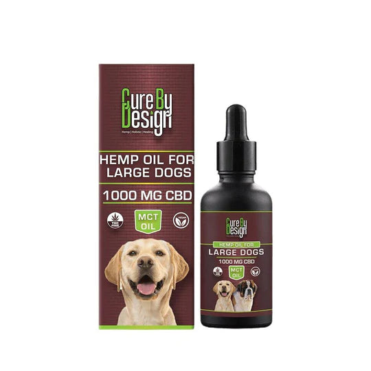 Cure By Design Hemp Oil for Large Dogs 1000mg CBD MCT