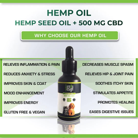 Cure By Design Hemp Oil for Pets - 500mg