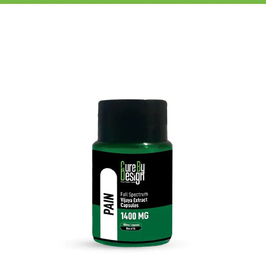 Cure By Design - Pain | 100mg/Capsule - THC Dominant (1:4 - CBD:THC)