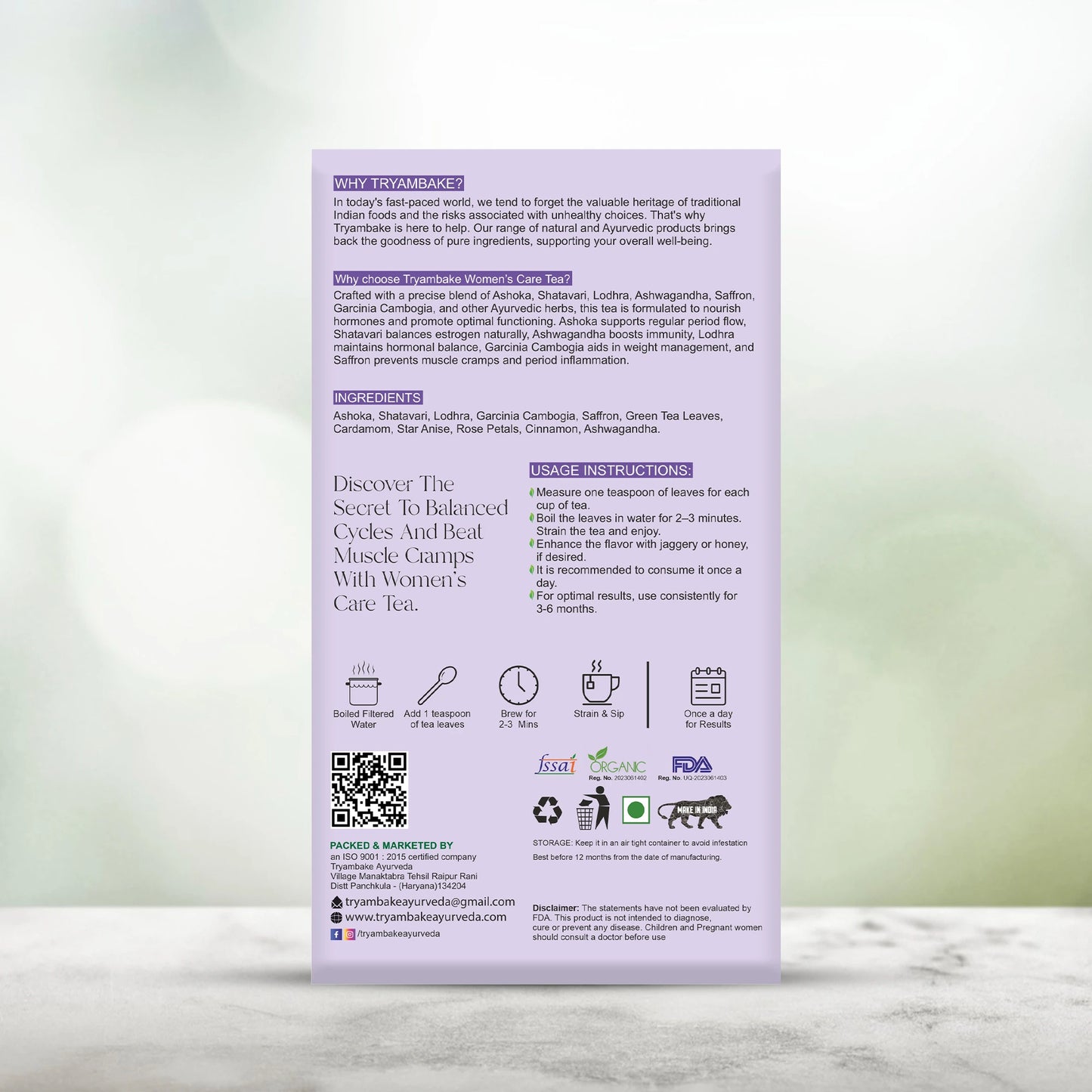 Tryambake Ayurveda -Women Care Tea