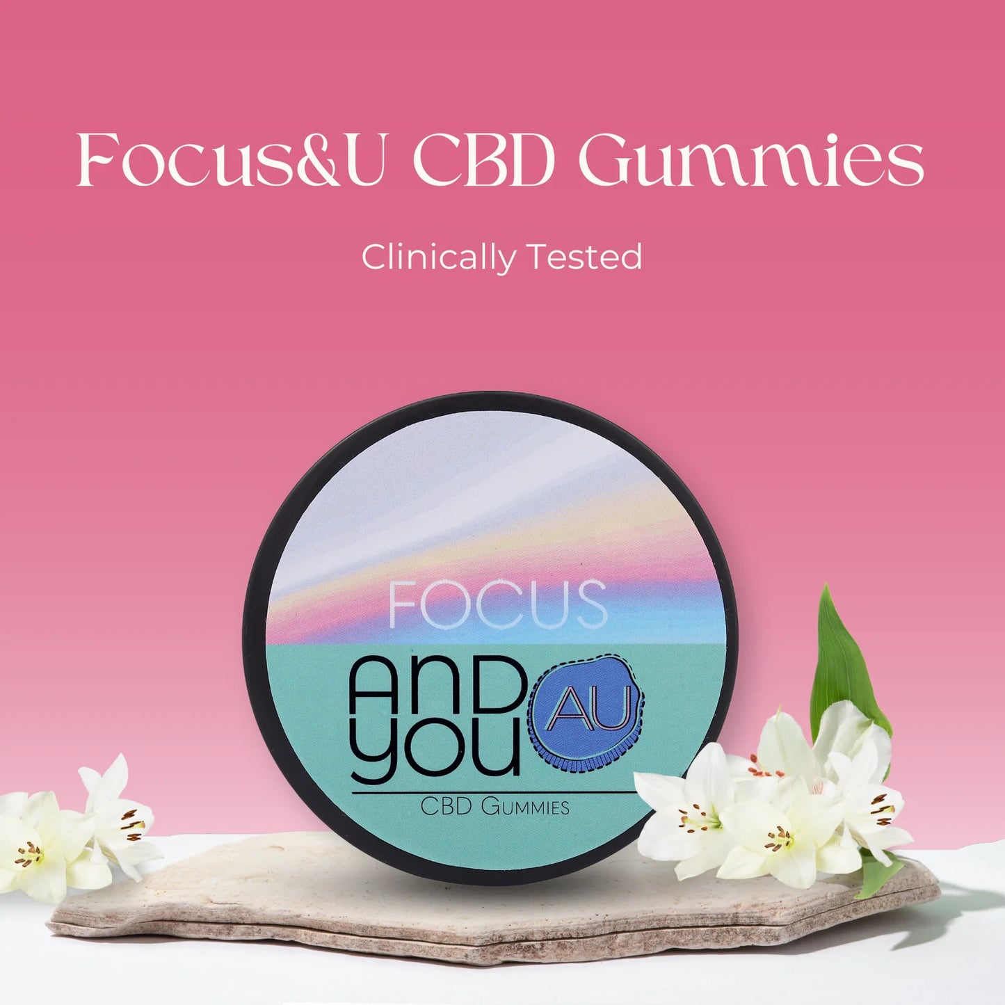 ANDYOU- Focus & U CBD Gummies – 200mg Relief for Stress & Anxiety