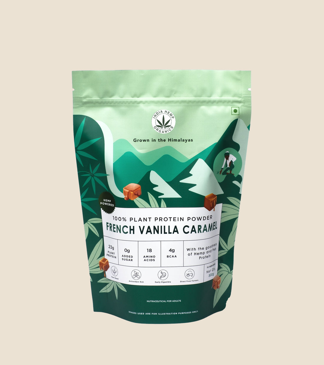 CANNABLISS- HEMP PROTEIN POWDER - FRENCH VANILLA CARAMEL