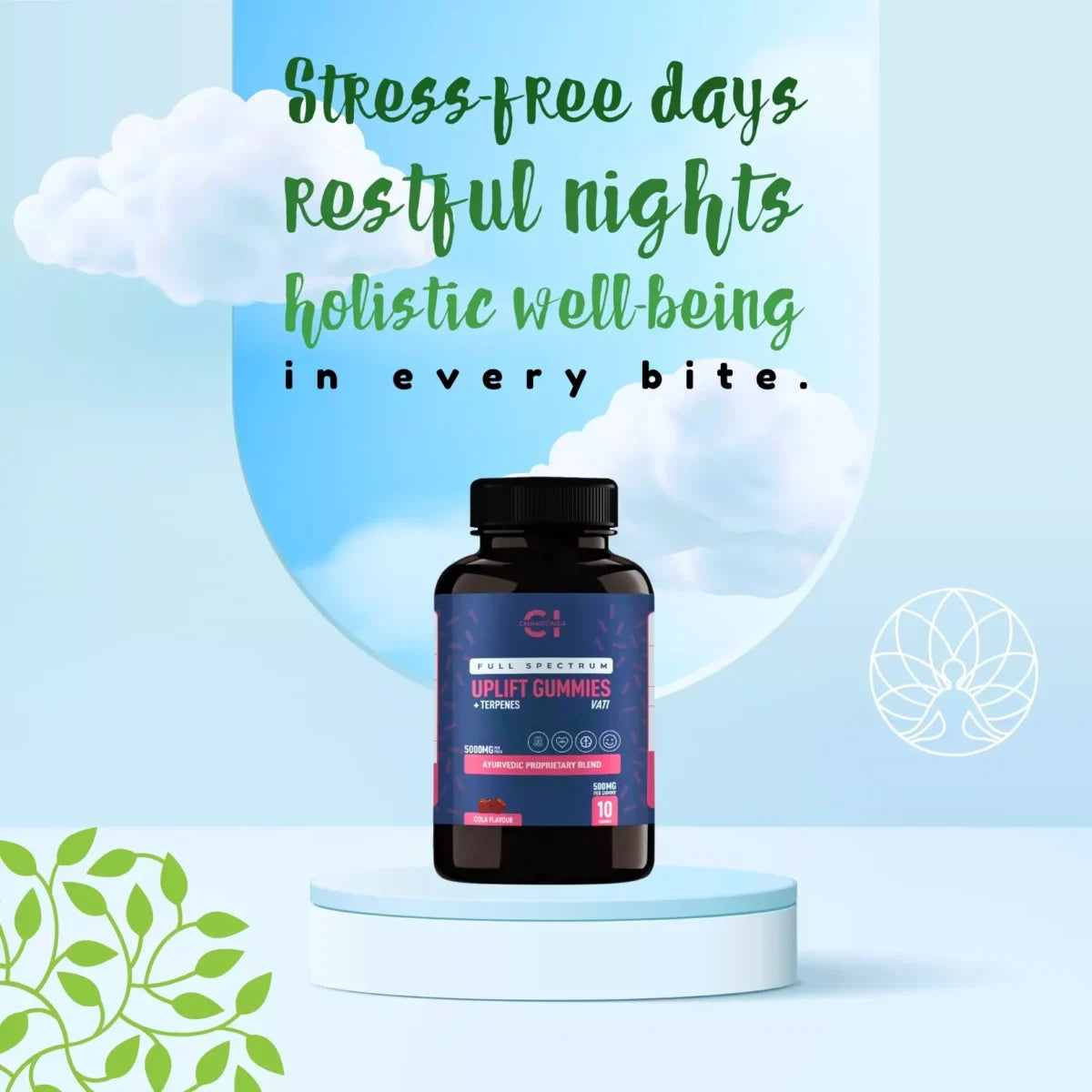 Cannazo- Uplift Gummies (THC + CBD Oil Full Spectrum + Terpenes – 500mg)