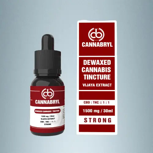 CANNABRYL-Dewaxed Vijaya Tincture| CBD:THC  1:1 1500mg