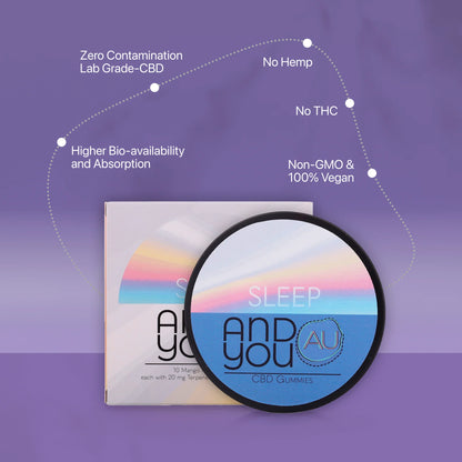 ANDYOU- Sleep&U Gummies (200mg CBD + 50mg Melatonin)