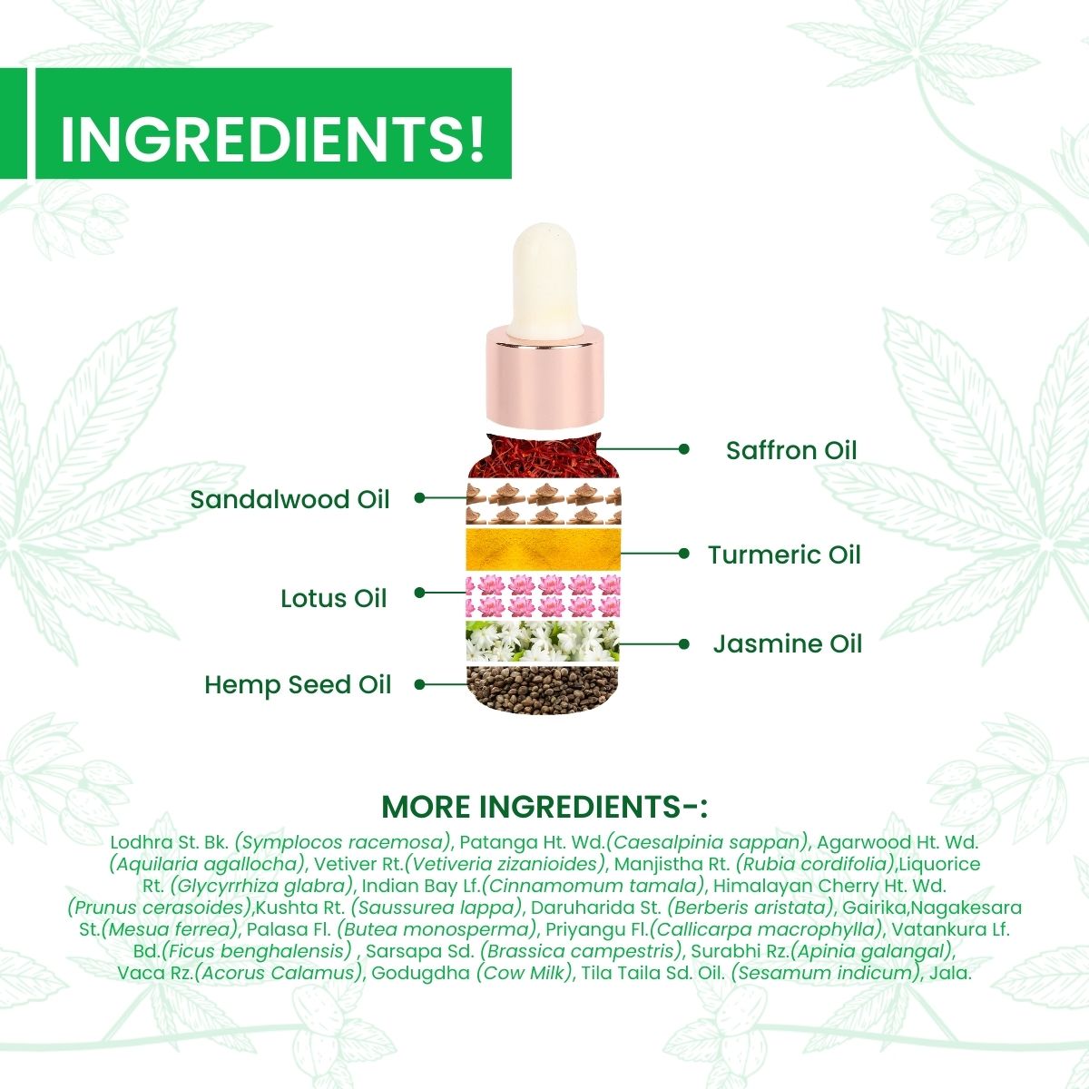 Cannarma Hemp Kumkumadi Tailam Face Oil 