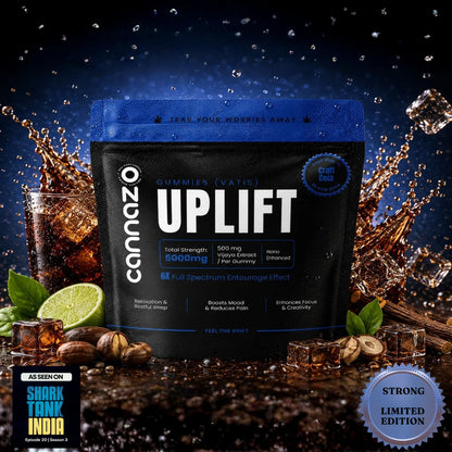 CANNAZO- Uplift Gummies (Vatis) – Craft Cola | 500mg | Support for De-addiction, Euphoria & Depression