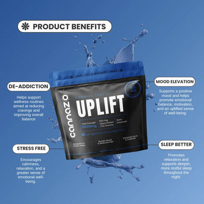 CANNAZO- Uplift Gummies (Vatis) – Craft Cola | 500mg | Support for De-addiction, Euphoria & Depression