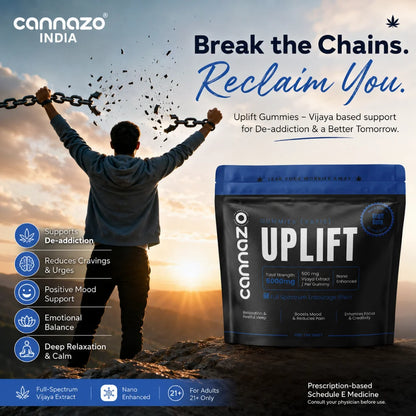 CANNAZO- Uplift Gummies (Vatis) – Craft Cola | 500mg | Support for De-addiction, Euphoria & Depression