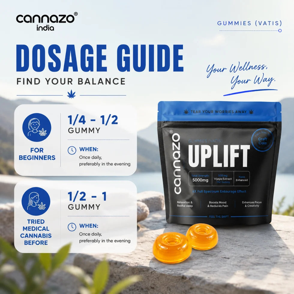 CANNAZO- Uplift Gummies (Vatis) – Craft Cola | 500mg | Support for De-addiction, Euphoria & Depression