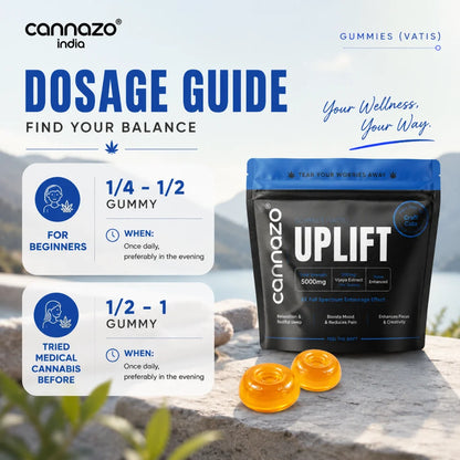 CANNAZO- Uplift Gummies (Vatis) – Craft Cola | 500mg | Support for De-addiction, Euphoria & Depression