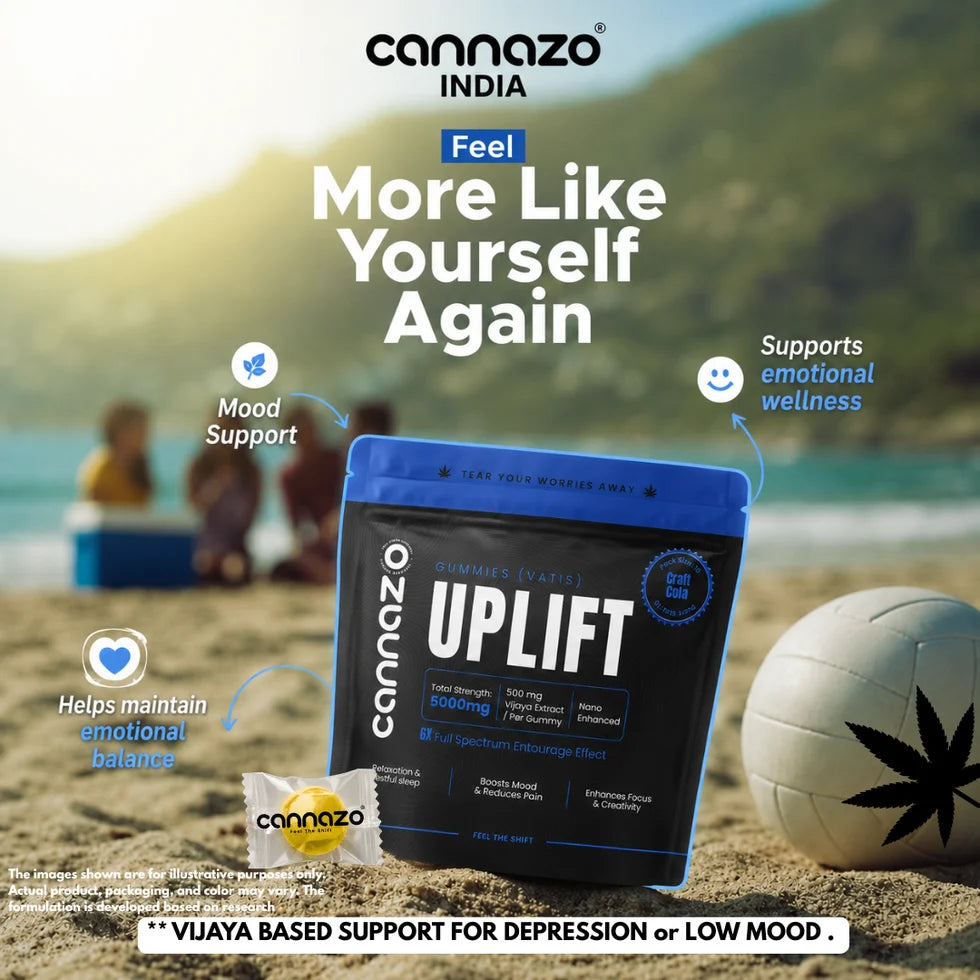 CANNAZO- Uplift Gummies (Vatis) – Craft Cola | 500mg | Support for De-addiction, Euphoria & Depression
