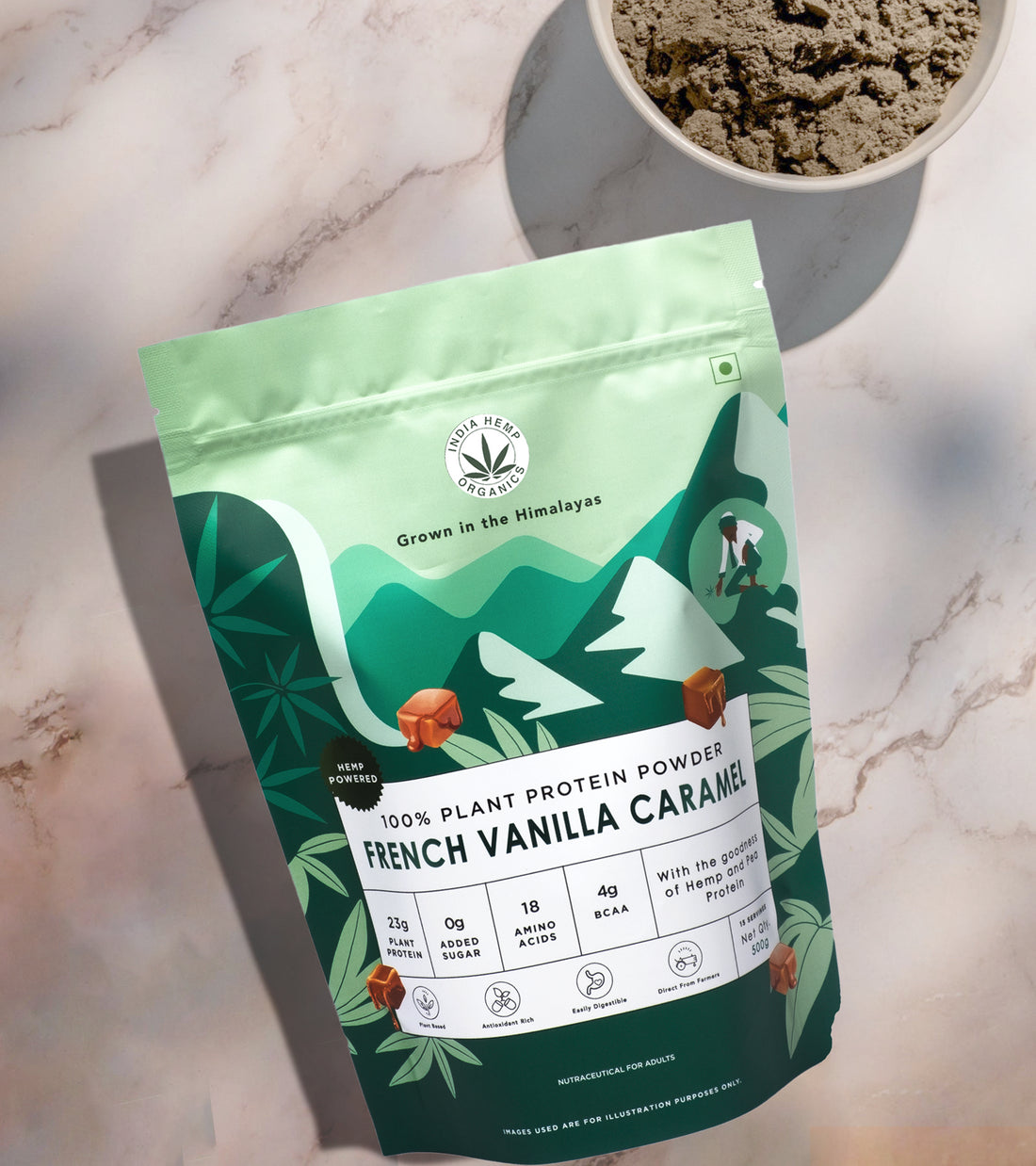CANNABLISS- HEMP PROTEIN POWDER - FRENCH VANILLA CARAMEL