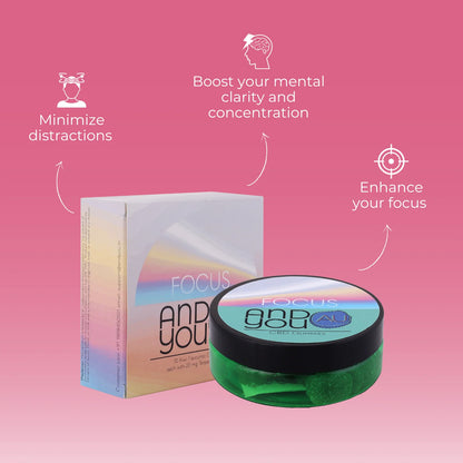 ANDYOU- Focus & U CBD Gummies – 200mg Relief for Stress & Anxiety