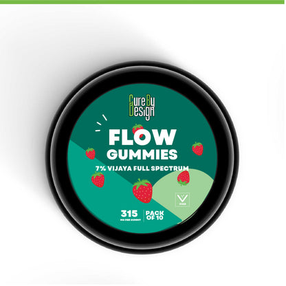 Cure by Design- Flow CBD Gummies – Full-Spectrum Relief and Therapeutic Support 3150mg (7%)