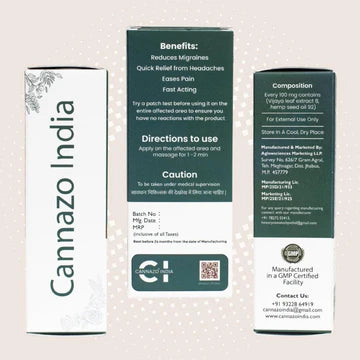 Cannazo Migraine Aid with full spectrum extract (CBD + THC)