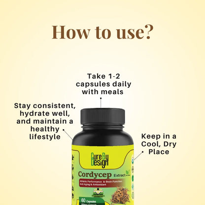 CURE BY DESIGN Cordyceps– Boost Your Energy & Endurance Naturally