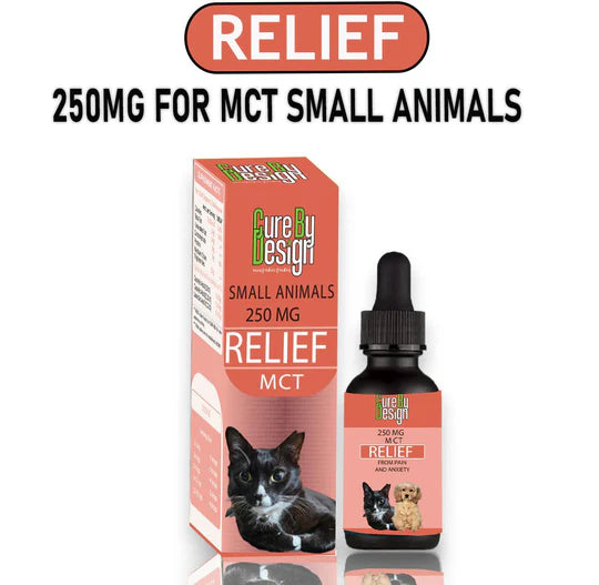 Cure By Design- Relief 250mg CBD for Small Animals (MCT)