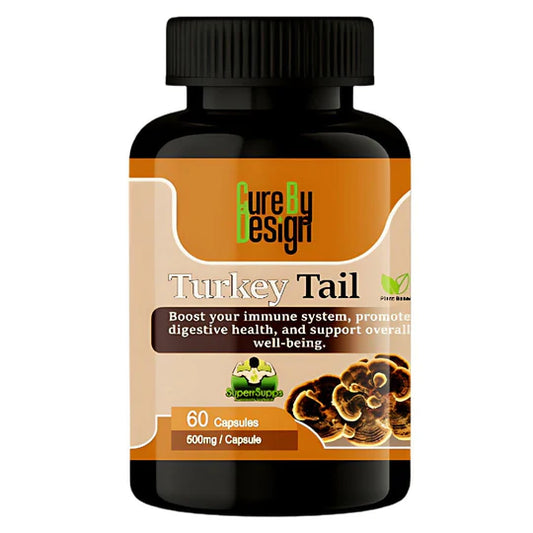 Cure by Design – Turkey Tail Capsules  Naturally Support Immunity | Reduce Inflammation | Enhance Vitality