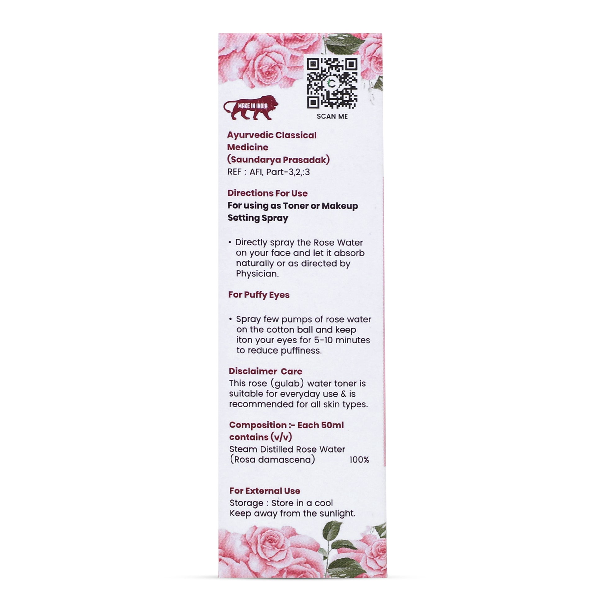 Cannarma Bulgarian Rose Water Spray
