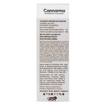 Cannarma Hemp Kumkumadi Tailam Face Oil 