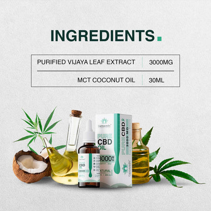CANNAVEDIC-Pure CBD Oil Natural 3000mg | 30ml
