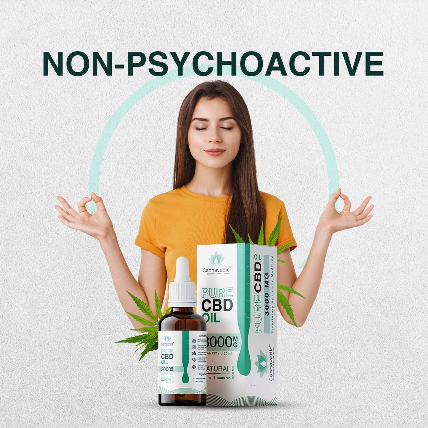 CANNAVEDIC-Pure CBD Oil Natural 3000mg | 30ml