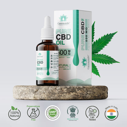 CANNAVEDIC-Pure CBD Oil Natural 500mg | 10ml - 50mg/ml