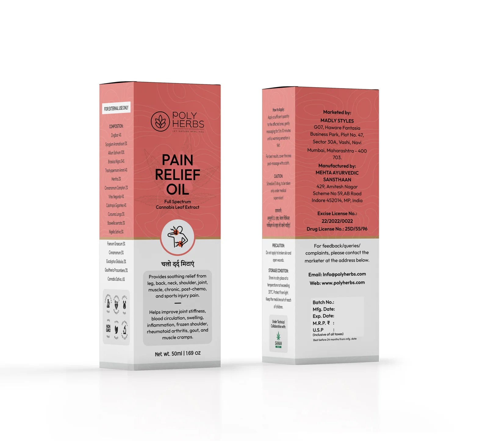 PolyHerbs Pain Relief Oil 